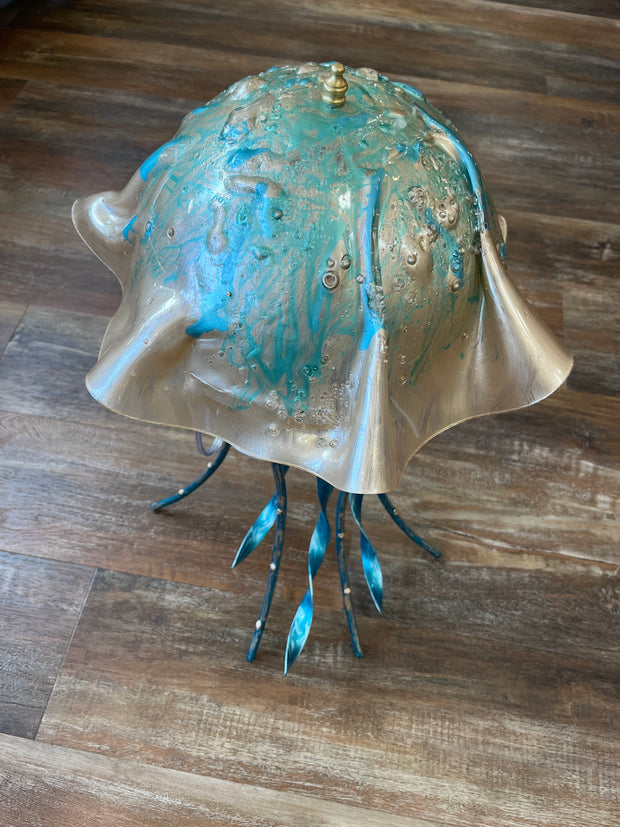 Sculpted Large Jellyfish Lamp