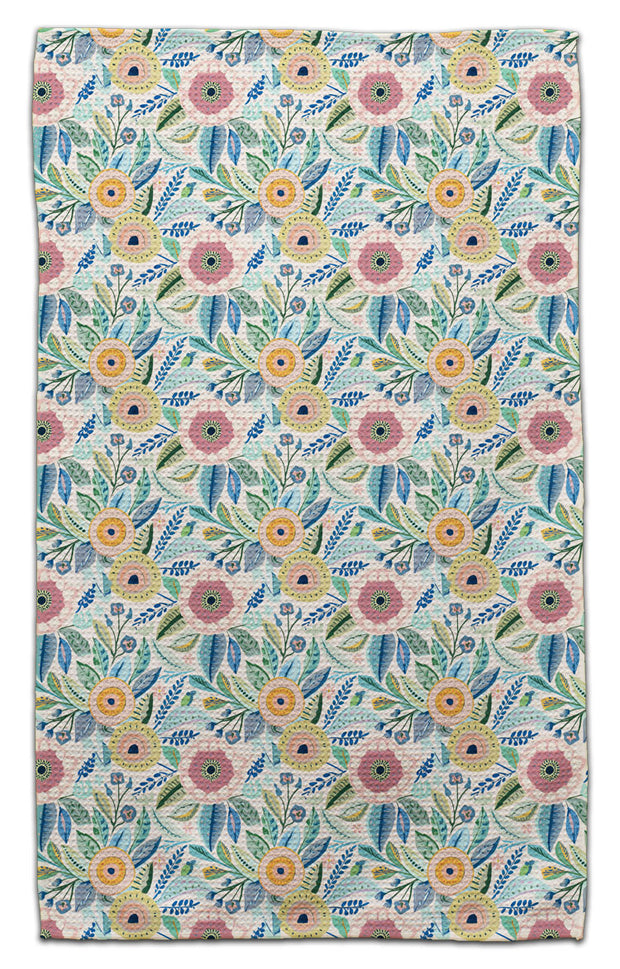 Folk Art Floral Eco-Dishtowel