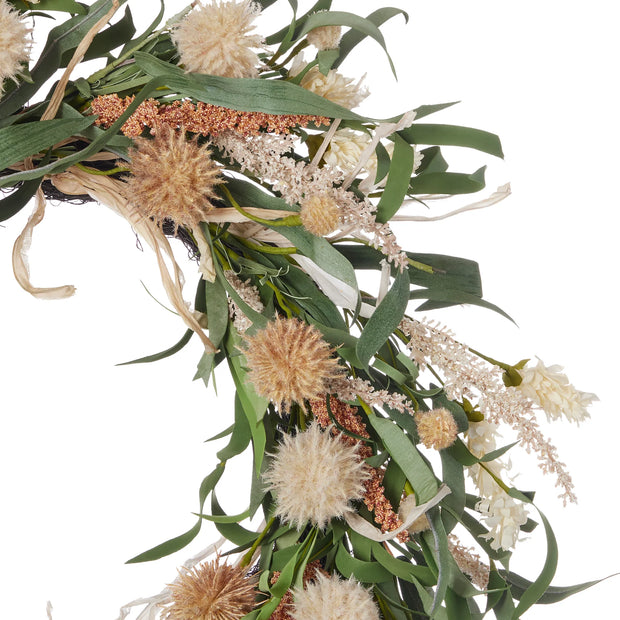 Globe Thistle Medley 24" Wreath