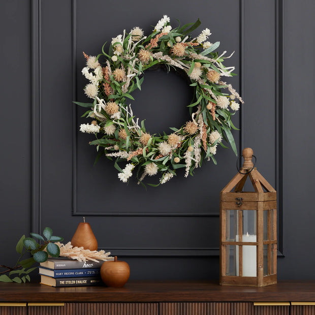 Globe Thistle Medley 24" Wreath