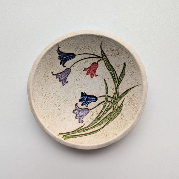 Lilies Floral Pottery Dish