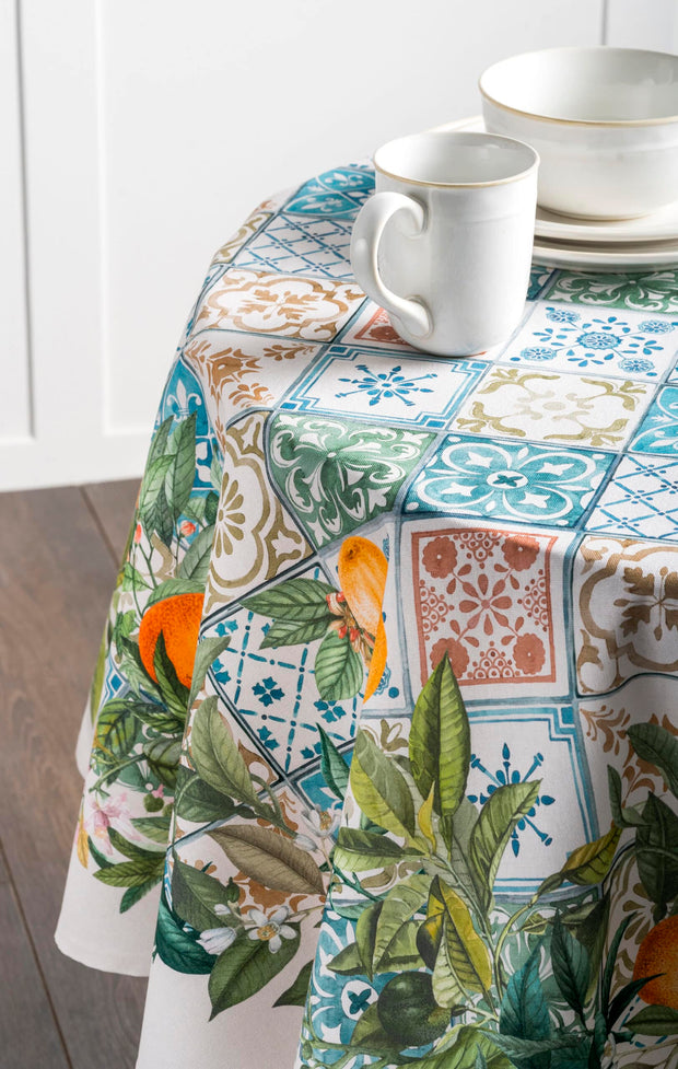 63" Round Tablecloth - Agrume
