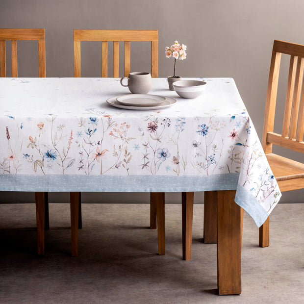 54" Square Tablecloth - Ice Florals