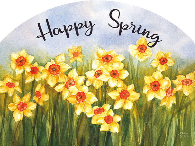 Daffodils Happy Spring Garden Sign