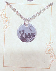 Cat + Kittens Necklace, many options
