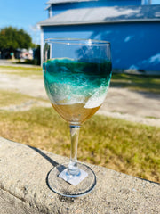 Ocean Stemmed Wine Glass