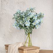 Blue Blossom Bush with Leaves 21"