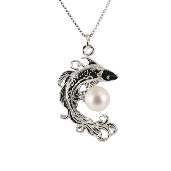 Koi Fish Sterling Silver Necklace