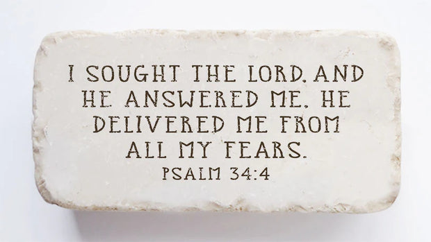 Psalm 34:4 Scripture Stone