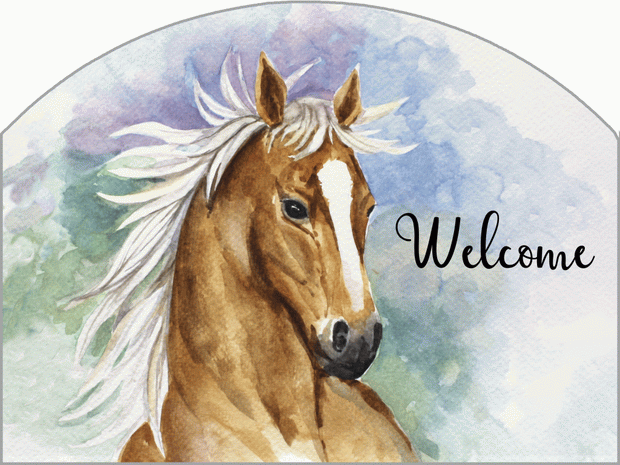 Horse Flare Garden Sign