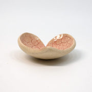 Small Red Heart Pressed Pottery Bowl