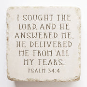 Psalm 34:4 Scripture Stone