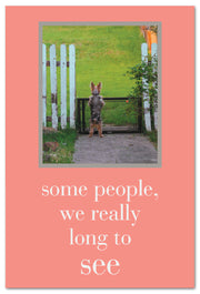 Yorkie at Fence Thinking of You Card