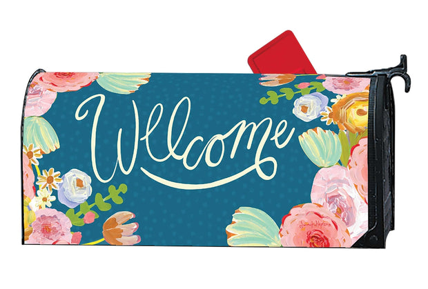 Positivity Blooms Blue Mailbox Wrap