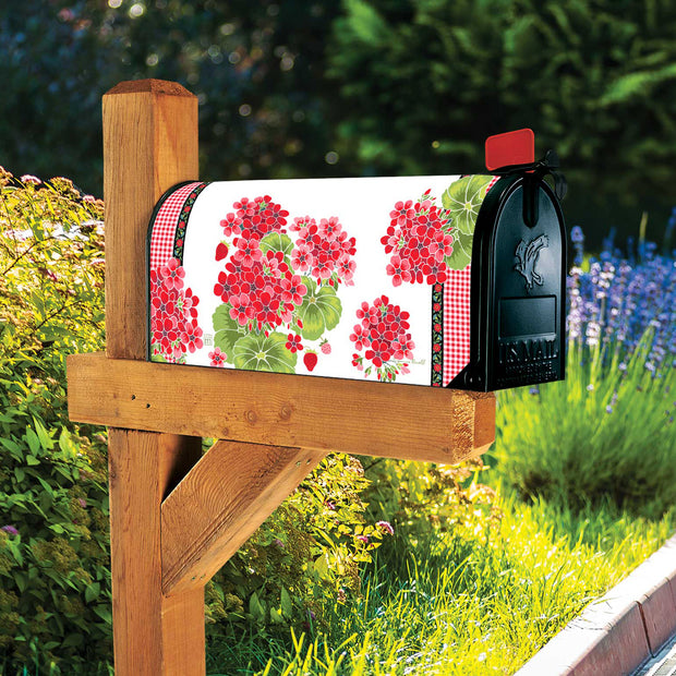 Gingham Geranium Mailbox Wrap