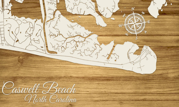 Caswell Beach, NC in Papier Blanc