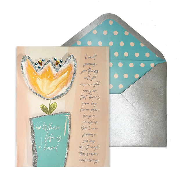 Tulip and Lettering Love/Support Greeting Card