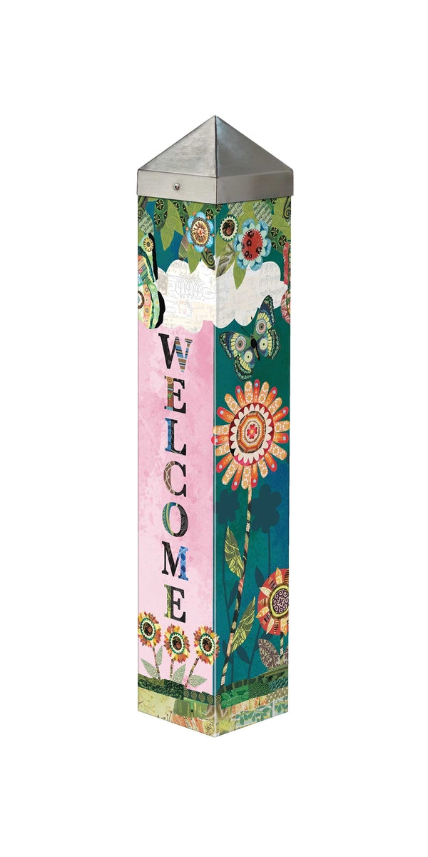 Patchwork Flutters 20" Art Pole