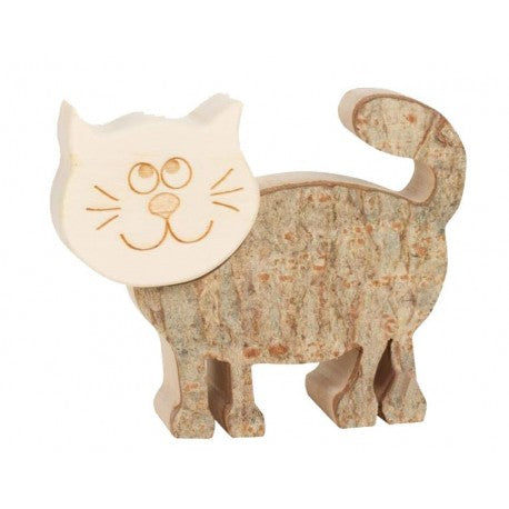 Wooden Cat Figurine