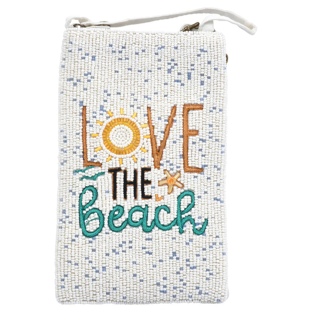 Love the Beach Beaded Club Bag