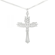 Harvest Wheat Cross Necklace