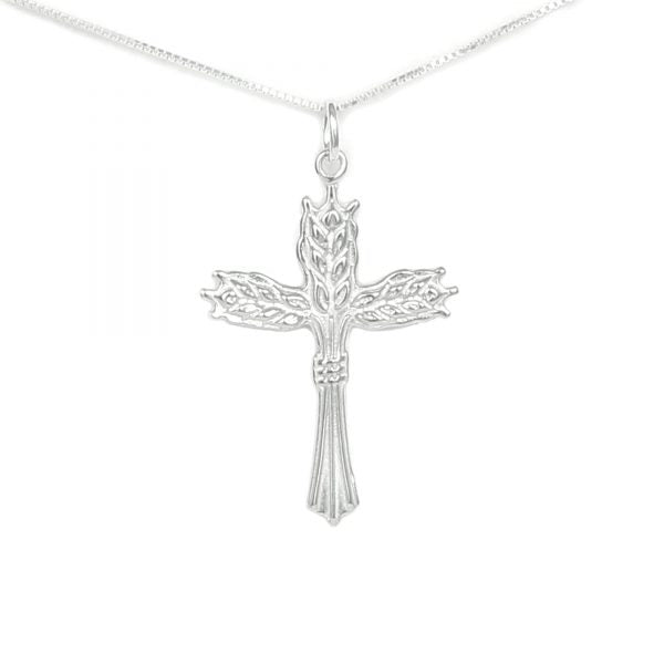 Harvest Wheat Cross Necklace