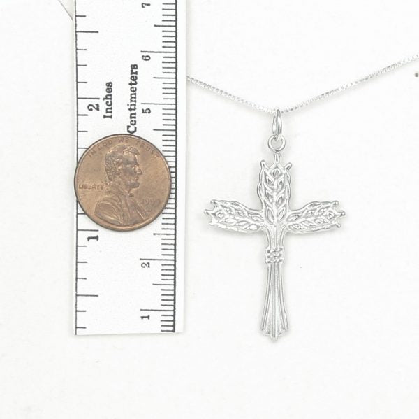 Harvest Wheat Cross Necklace