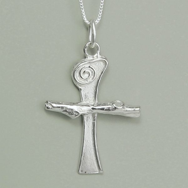 Scroll Cross Necklace