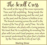 Scroll Cross Necklace