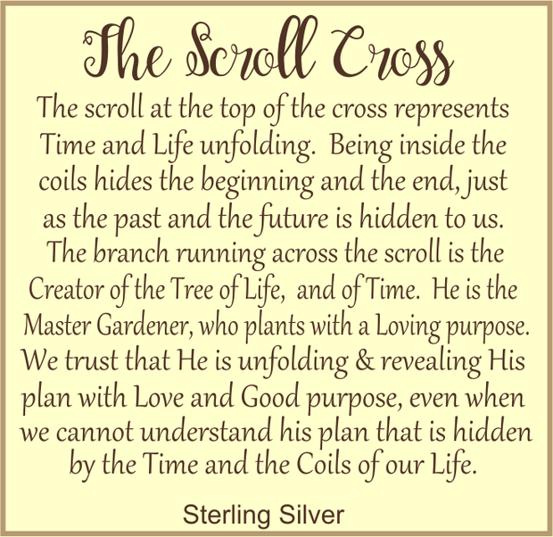 Scroll Cross Necklace