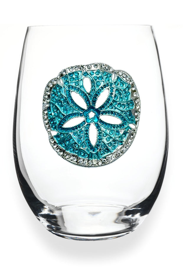 Sand Dollar Stemless Wine Glass