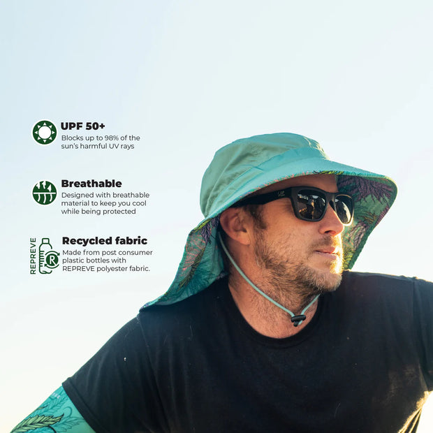 Sun Hat - Green Brush Camo