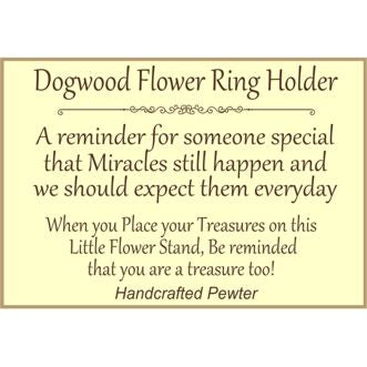 Dogwood Pewter Ring Holder
