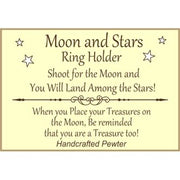 Moon & Stars Pewter Ring Holder