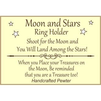 Moon & Stars Pewter Ring Holder
