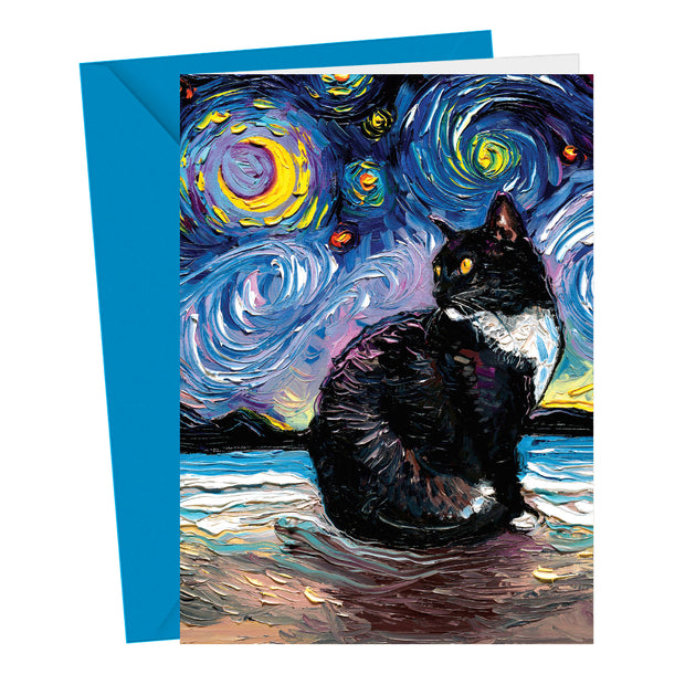 Tuxedo Cat Greeting Card