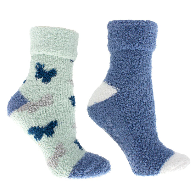 Aromasoles Rose + Shea Butter Butterflies Socks, 2 pairs