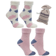 Aromasoles Lavender + Shea Butter Cloud Socks, 2 pairs per color