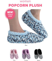 Popcorn Plush Snoozies with Padded Insole