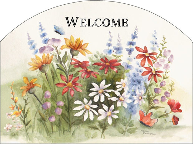 Wildflowers Welcome Garden Sign