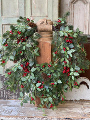 22" Elmsley Pine & Berry Wreath