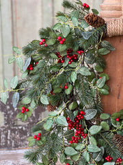 22" Elmsley Pine & Berry Wreath