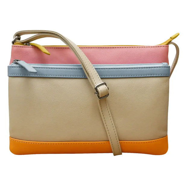 Double Zip Crossbody Bag by ili New York