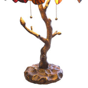 24.5"H Aurora Yellow and Red Maple Tree Trunk Table Lamp