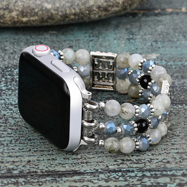 Artisanal Labradorite Indigio Stretch Apple Watch Band