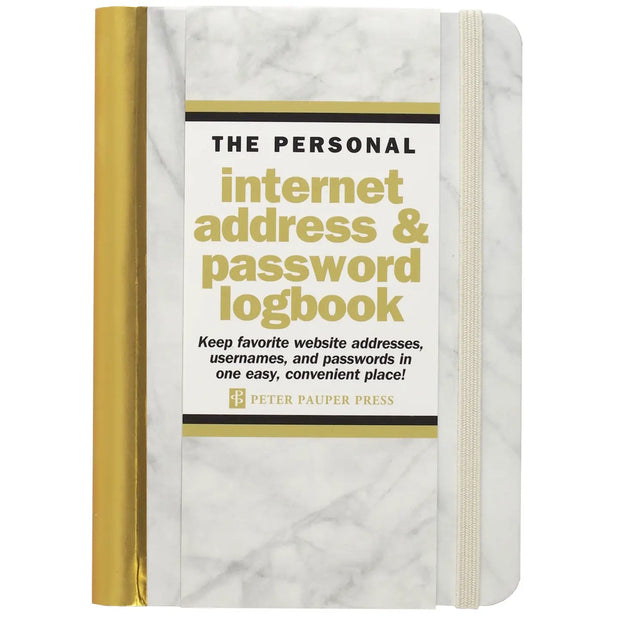 Marble Internet Address & Password Logbook