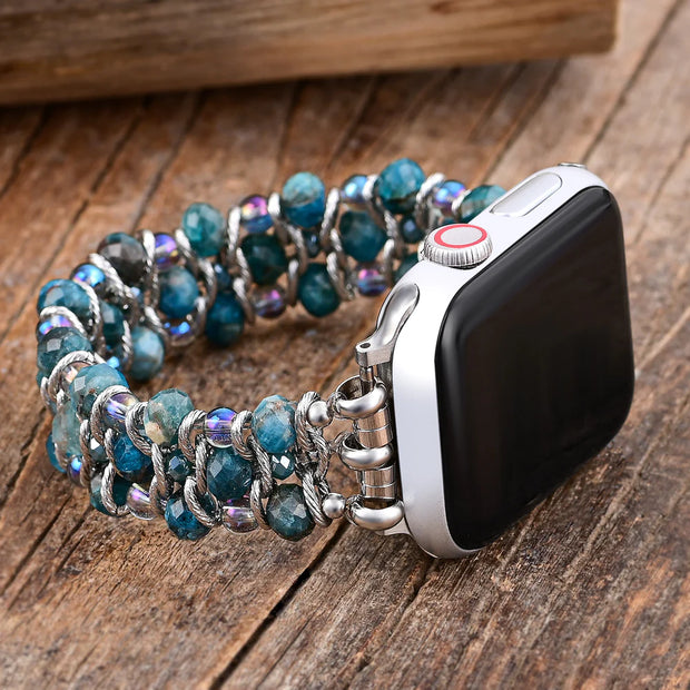 Apatite Azure Braided Apple Watch Band