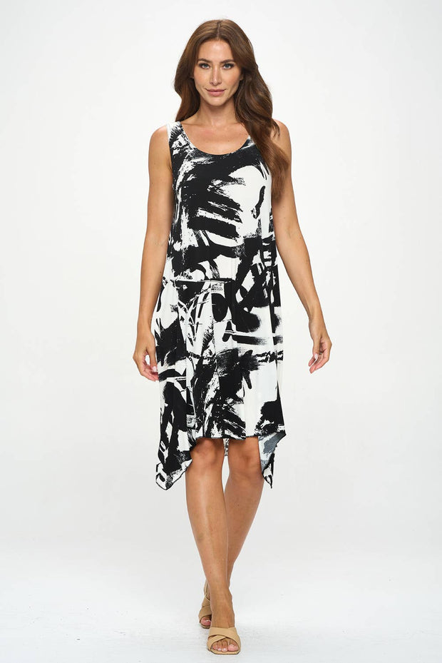 Black & White Midi Tank Dress