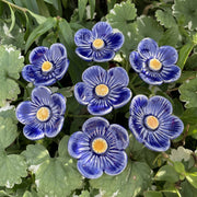 Ceramic Dark Blue Plum Blossom Stake