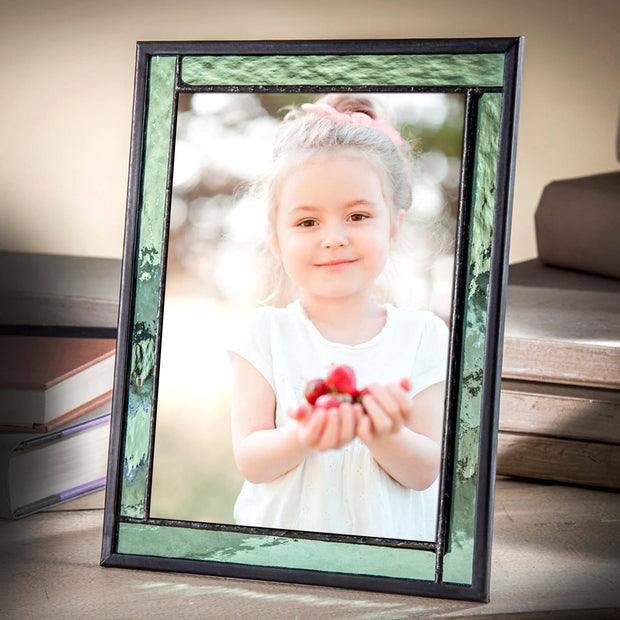 Green Stained Glass Picture Frame 5x7 Or 4x6